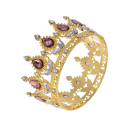 Goldkrone mit braunen Steinen