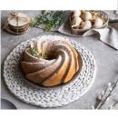 Forma silikonová bábovka s držadly šikmý vzor 22 cm