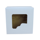 White cake box with window 18 x 18 x 9 cm