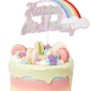 Happy Birthday punch with rainbow