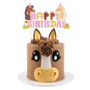 Zápich Happy Birthday s koníkmi