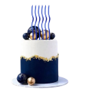 Blaue Wellenkerze 6 Stk