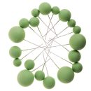 Zápich guličky zelené matné 20 ks