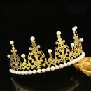 Korunka zlatá s perličkami 15 cm