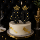 Cake candle black no.40