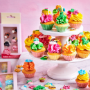 Rózsaszín virágok mix 24 db