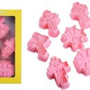 Cross cutter with plunger - 8 pcs