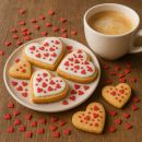 Posypka w kształcie serca w kolorze czerwonym 50g