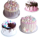 Baiser und Kugeln, bunte Mischung verschiedener Formen, 70 g