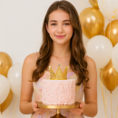 Goldene Krone mit Strasssteinen, Durchmesser 7 cm