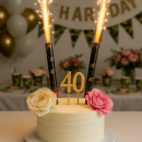 Fontána dortová černá č.k. 40 2 ks