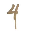 Zápich číslo 0 - 9 zlaté dřevo