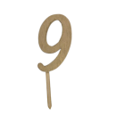 Zápich číslo 0 - 9 zlaté dřevo