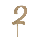 Zápich číslo 0 - 9 zlaté dřevo