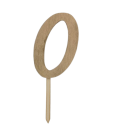 Zápich číslo 0 - 9 zlaté dřevo