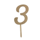 Zápich číslo 0 - 9 zlaté dřevo