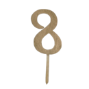 Zápich číslo 0 - 9 zlaté dřevo