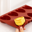 Forma silikon srdce se středem 8 ks