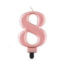 Sviečka ružovo-zlatá č. 0 - 8