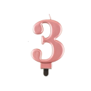 Sviečka ružovo-zlatá č. 0 - 8