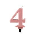 Sviečka ružovo-zlatá č. 0 - 8