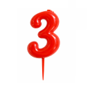 Sviečka červená č. 0 - 7