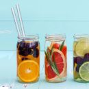 Gerader Strohhalm, 4 Stück mit Bürste