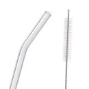 4 darabos hajlított szívószál kefével