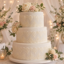 Sugar lace white ornaments