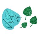 Silicone mold tropical leaves 3 pcs