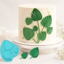 Silicone mold tropical leaves 3 pcs
