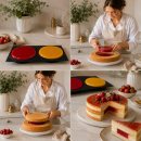 Silikon-Kreisform für 2 Stück, 14 cm