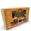 Krabička na zákusky vianočný dekor 22x15x5 cm