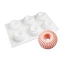 Mold silicone donuts with strips 6 pcs