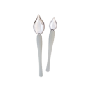 Spoon for decorating desserts stainless steel/plastic 2 pcs