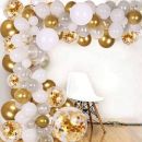 Girlanda balóny zlato-biele 100 ks