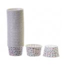 White paper cups with colored dots 48 pcs