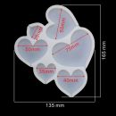 Forma silikón lízanka srdce 6 veľkosti