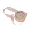 Satin ribbon mix of colors with dots 2.5 cm