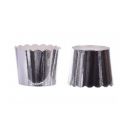 Cups silver decorative edge 50 pcs