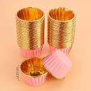 Pink-gold paper cups 20 pcs