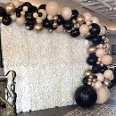 Girlandenballons Schwarz-Gold-Creme 100 Stk