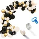 Garland balloons black-gold-cream 100 pcs