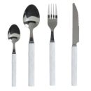 Cutlery set 24 pcs with stand - white