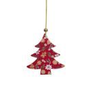 Red-white wooden Christmas decorations 12 pcs