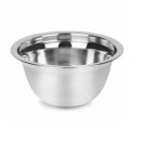 Set of stainless steel bowls and colander