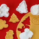 Christmas cookie cutter with piston 4 pcs