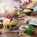 Weiß-grüne Weihnachts-Cupcakes 36 Stk