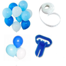 Balony w kształcie girlandy biało-niebieskie 100 szt