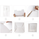 Box decorative white paper inscription BABY 4 pcs